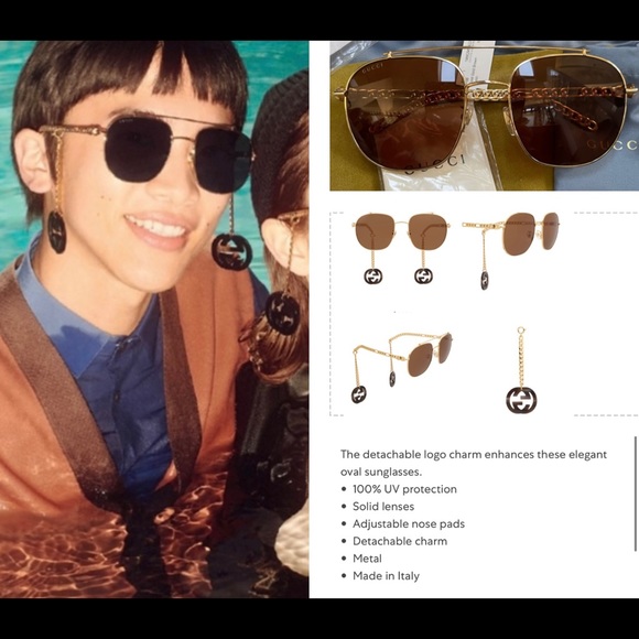 GUCCI GOLD CHAIN- LINK FROM THE CHARM COLLECTION, WITH DETACHABLE CHARMS - Picture 13 of 16